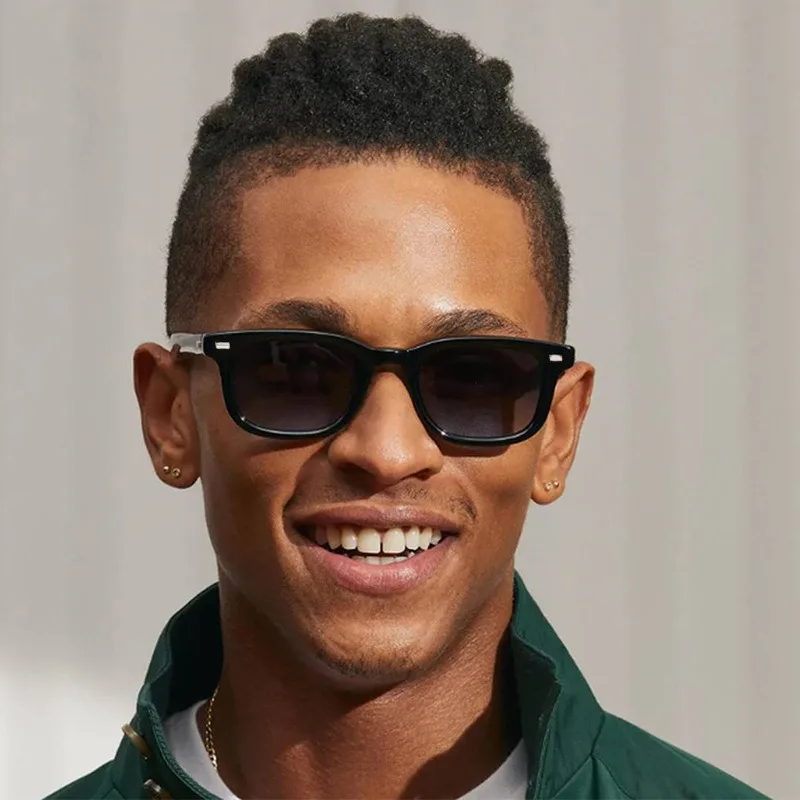 

New Square Vintage Sunglasses Men Women Brand Designer Rivet Sun Glasses Male Female Fashion Ocean Color Mirror Eyewear