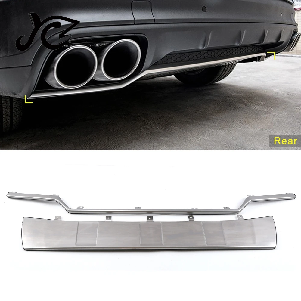 Suitable for 18-23 models Cayenne stainless steel front and rear skid bumper lower shroud decorative guards