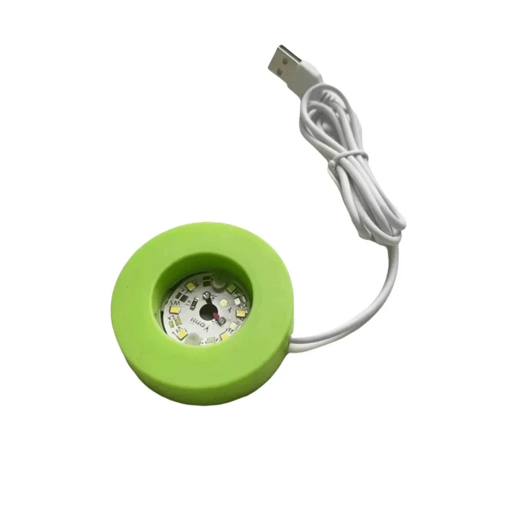 Round LED Light Art Display Base Multicolor 6cm Diameter Rechargeable Lamp Holder White Light/Warm Light/Colorful Light