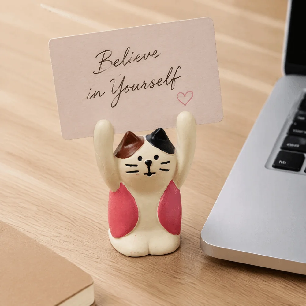 Animal Shaped Table Number Holder Resin Pink Memo Clip Holder Cartoon Design Base Clip Structure Desk Decoration Clip Home Decor