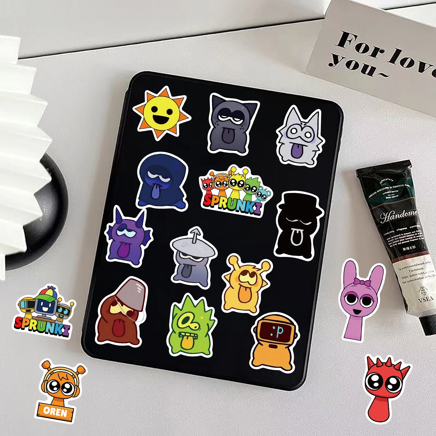 50 pçs incredibox sprunki adesivos incredibox jogo diy adesivos scrapbooking telefone bagagem skate decalques à prova dwaterproof água