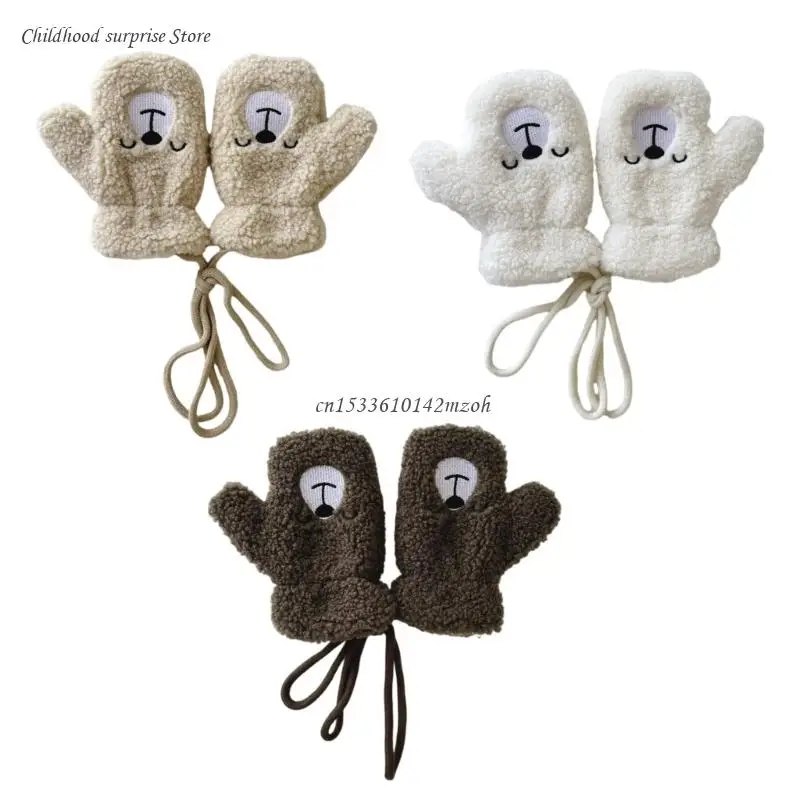 

Kids Thick Lamb Wool Gloves Full Finger Warm Knit Cartoon Designs for Boy Girls Dropship