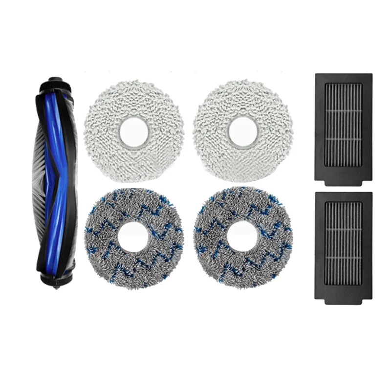 A21F-7Pcs Vacuum Cleaner Accessories  For Ecovacs T50pro Robot Vacuum Cleaner Main Brush Mop Pads Replacement Parts Filter