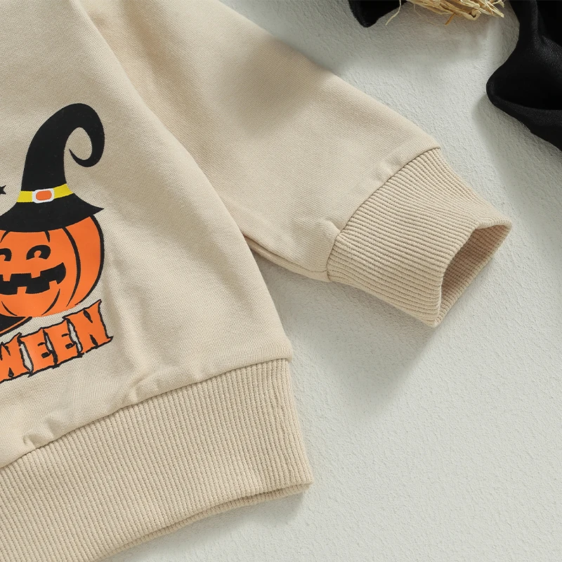 My First Halloween Baby Boy Outfit Infant Cute Halloween Long Sleeve Sweatshirt Top Pumpkin Pants Fall Winter Clothes 2Pcs Set