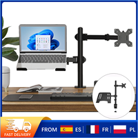 Dual Monitor Stand 13-27''Adjustable 360° Rotation Desk Mount Arm with Clamp Base VESA 75x57 100x100mm for LCD Screens Up to 8KG
