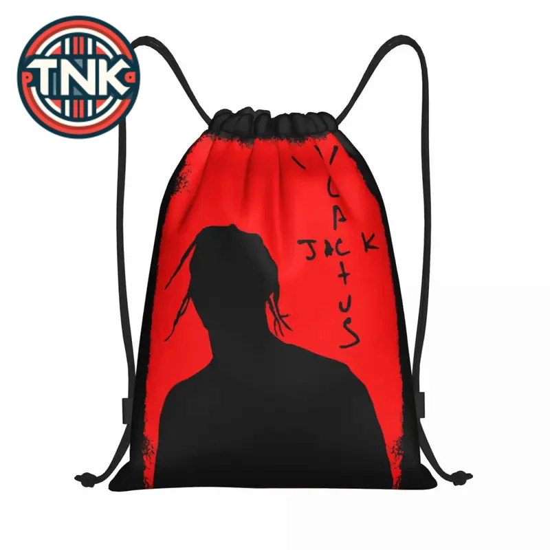 

Drawstring Bags Gym Bag Travis And Scotts Silhouette Cactus Jack Mcdonalds Re Comfortable Funny Graphic Backpack Knapsack