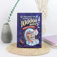 Open book showing animal facts and space pages