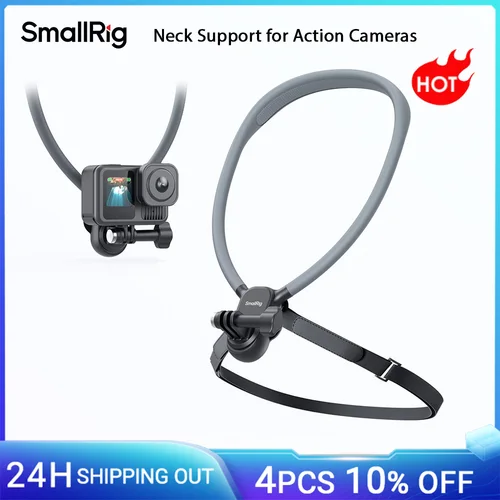 Soporte de cuello SmallRig para cámaras de acción para GoPro para Insta360 para DJI OSMO Action Universal con soporte para el cuello, correa -5596