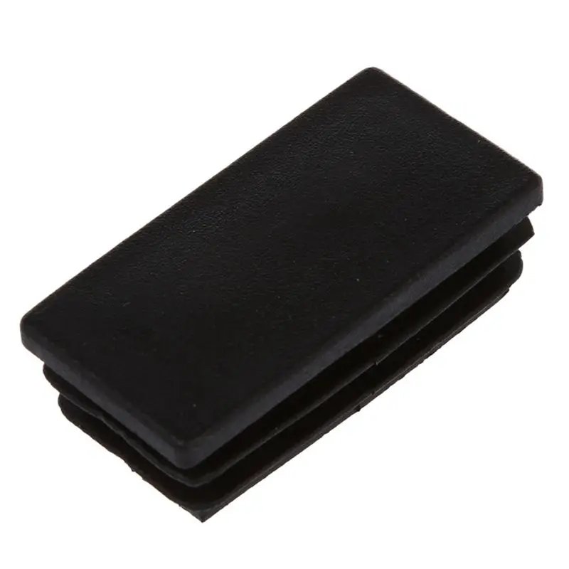 

AA76-Plastic Rectangle Tube Inserts End Blanking Cap 25X50mm 50 Pcs Black