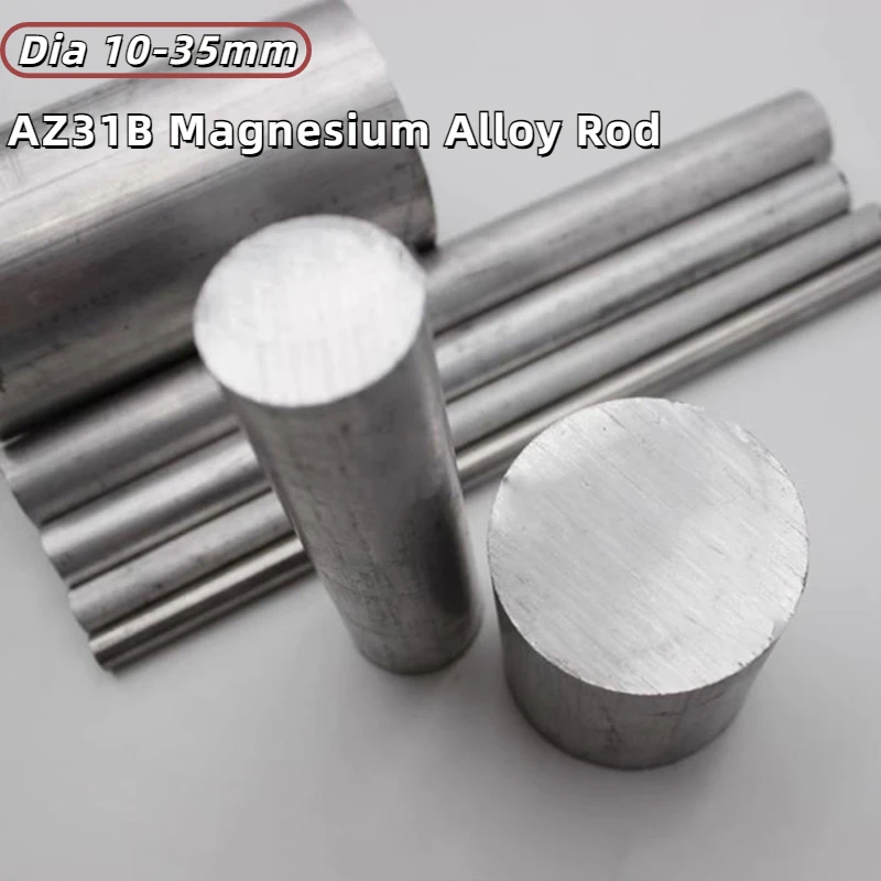 AZ31B Magnesium Alloy Rod Diameter 10-35mm Experiment Dedicated Support Zero-cut Customization Solid Mg Bar Length 500mm