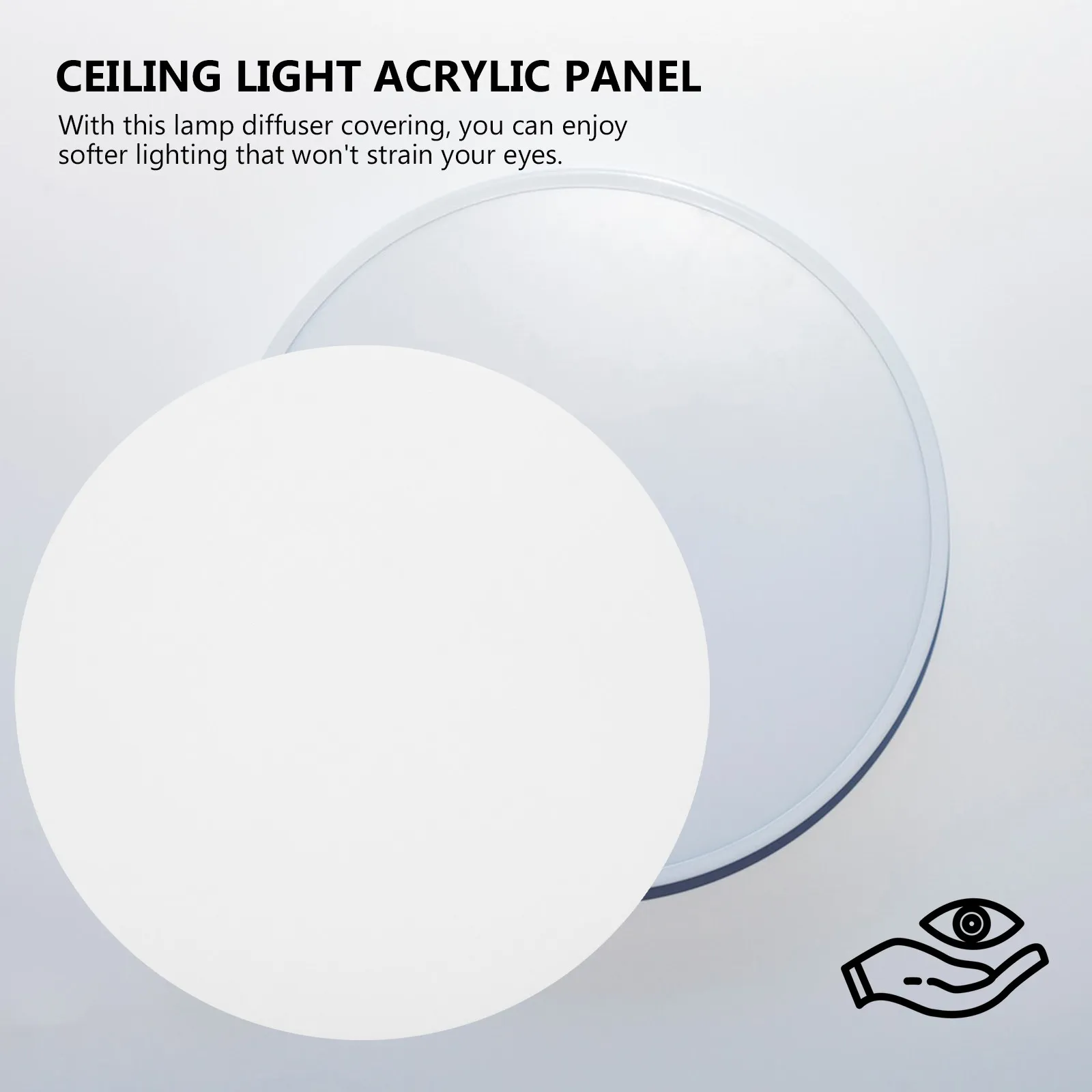 Ceiling Light Diffuser Panel Acrylic Round Double-Sided Frosted Board for Downlight Chandelier Ceiling Lamp Cover Soft Light