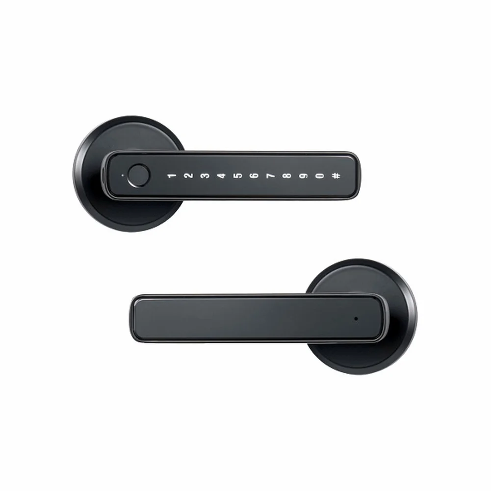 Keyless Smart Fingerprint Door Lock with Wireless App Control Password Keypad and Mechanical Key for Safe Access
