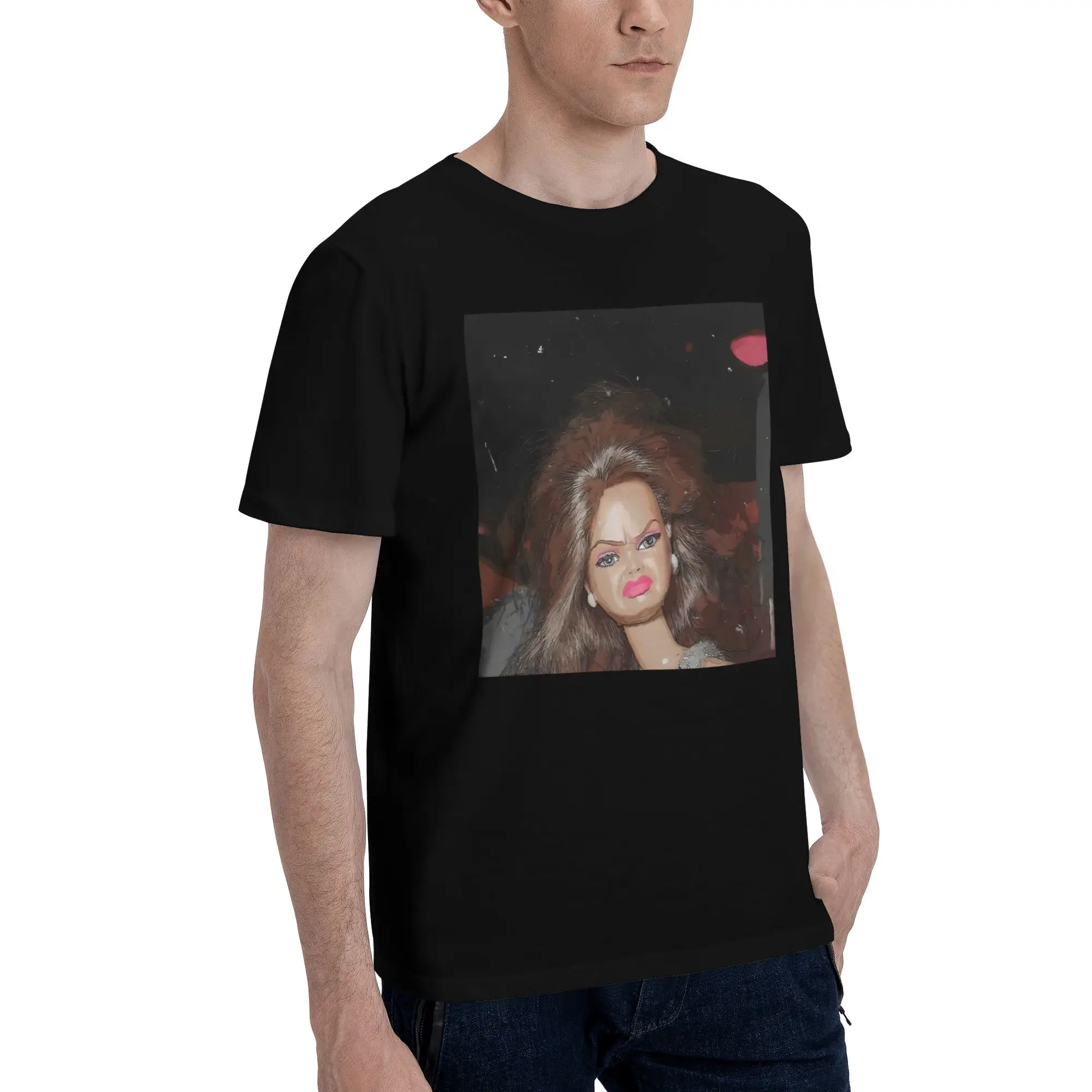 Disgusted Face Meme Doll Babe Merch Unisex T Shirts Pure Cotton Tee Graphic Print  Tops T-shirt