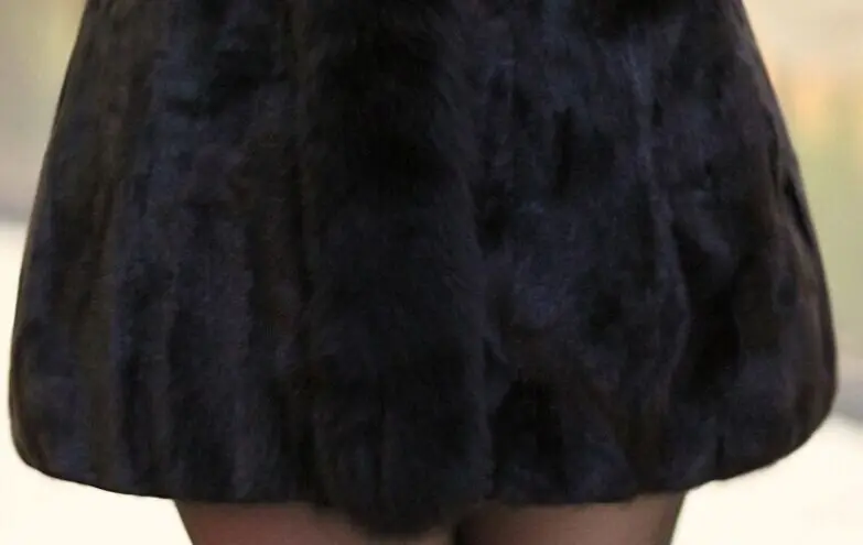 2018 Luxury Lady Genuine Nature Mink Fur Coat Jacket Fox Fur Hoody Winter Women Fur Outerwear Coats Trench Overcoat 3XL 4XL