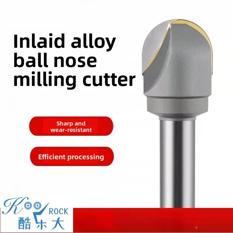 

High Quality YW2/YG8 Carbide Tipped Ball Nose External Radius End Mill, 2-Flute & 4-Flute, R10 R15 R20 for Metal Working