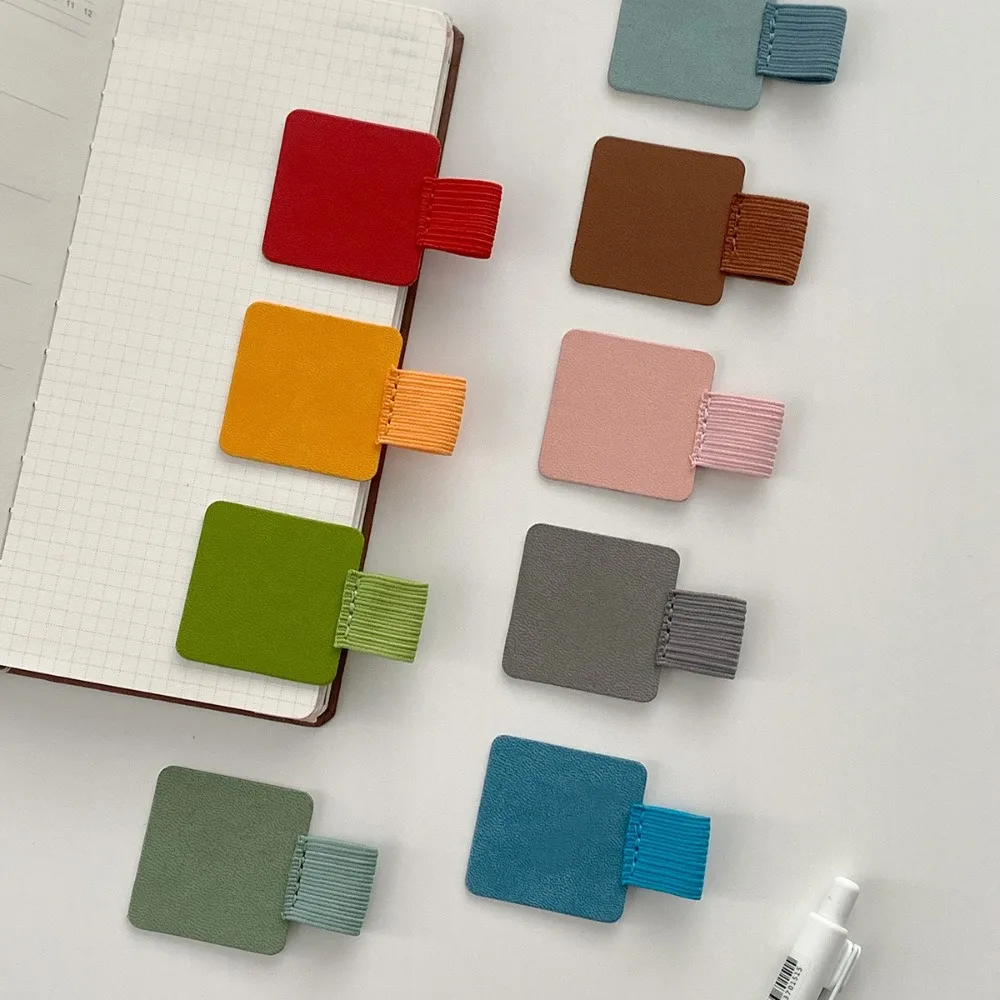 Portable PU Leather Pen Loop Holder Anti-fall Anti-lost Pen Clips Elastic Hook Pen Rings Notebooks