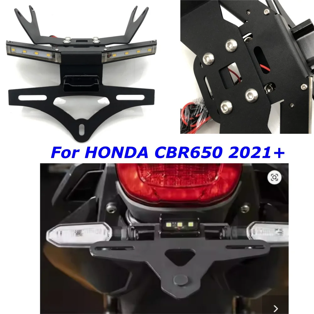 

For HONDA CB650R CBR650R CB650 R CBR 650R 2021-2024 License Plate Holder Rear Frame Fender Eliminator Bracket Turn Signal