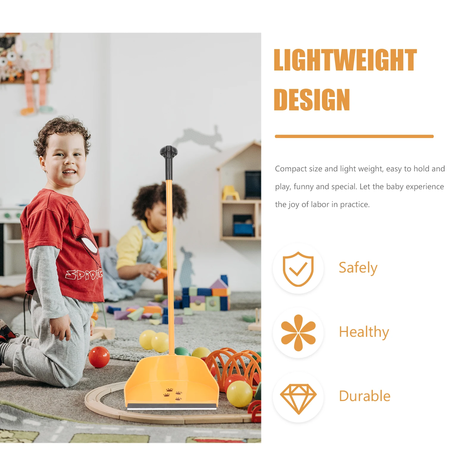 

Lightweight Kids Housekeeping Supplies Pretend Cleaning Kit Interactive Educational for Children Fine Motor Skill