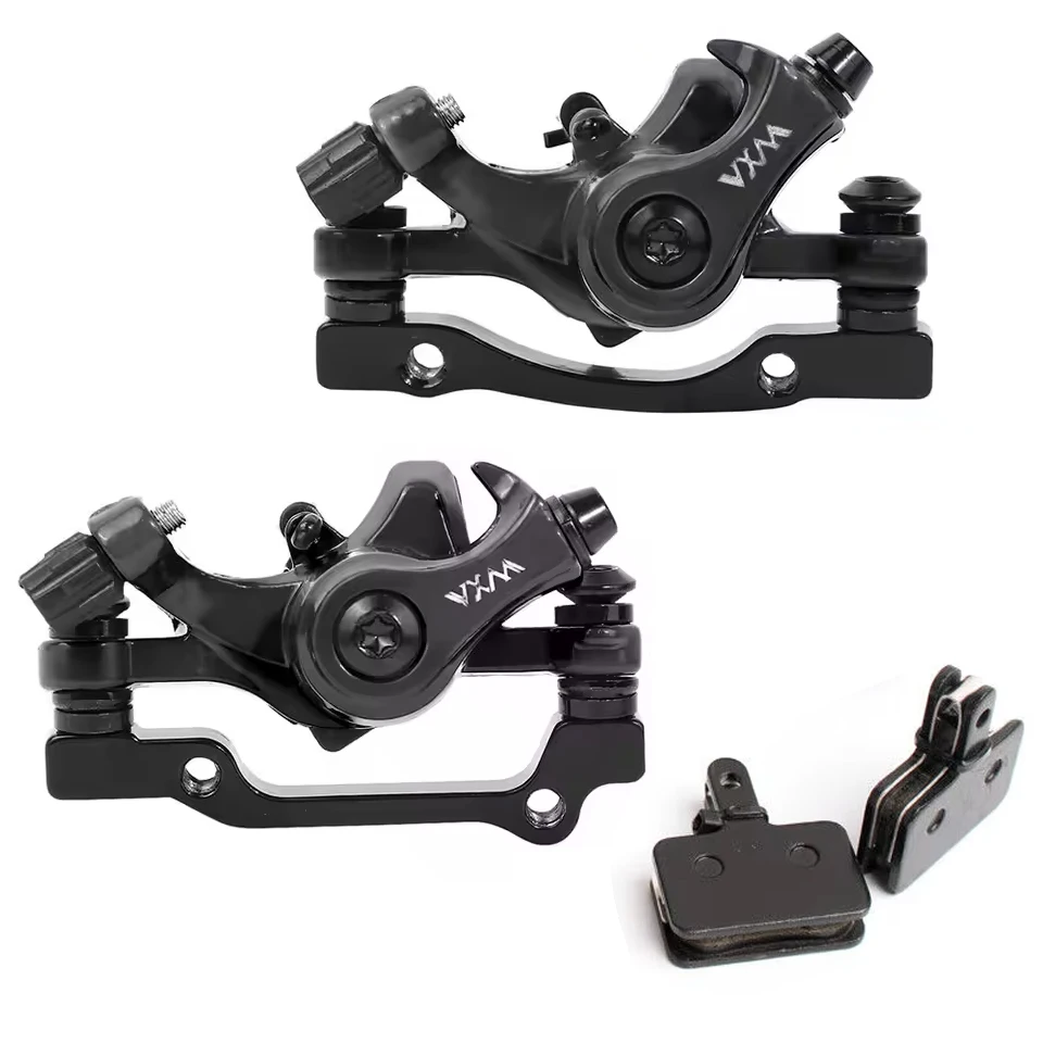 AliExpress NONE T-12 Bicycle Disc Brake Caliper 160mm Front/Rear Line Pulling Disc Brake Aluminum Alloy Mechanical Brakes Calipers MTB Part