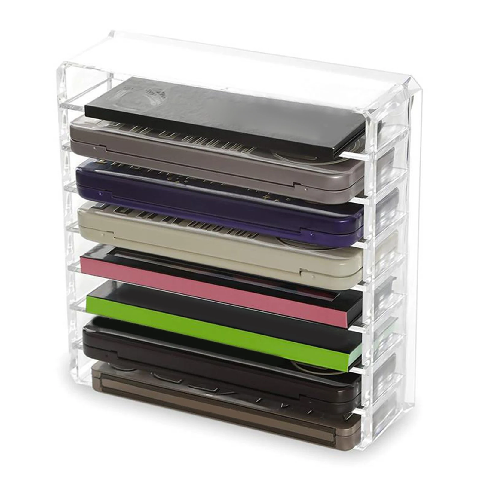 Compact Acrylic Eyeshadow Storage Box Blush Holder Organizer Stand Cosmetic Drawer