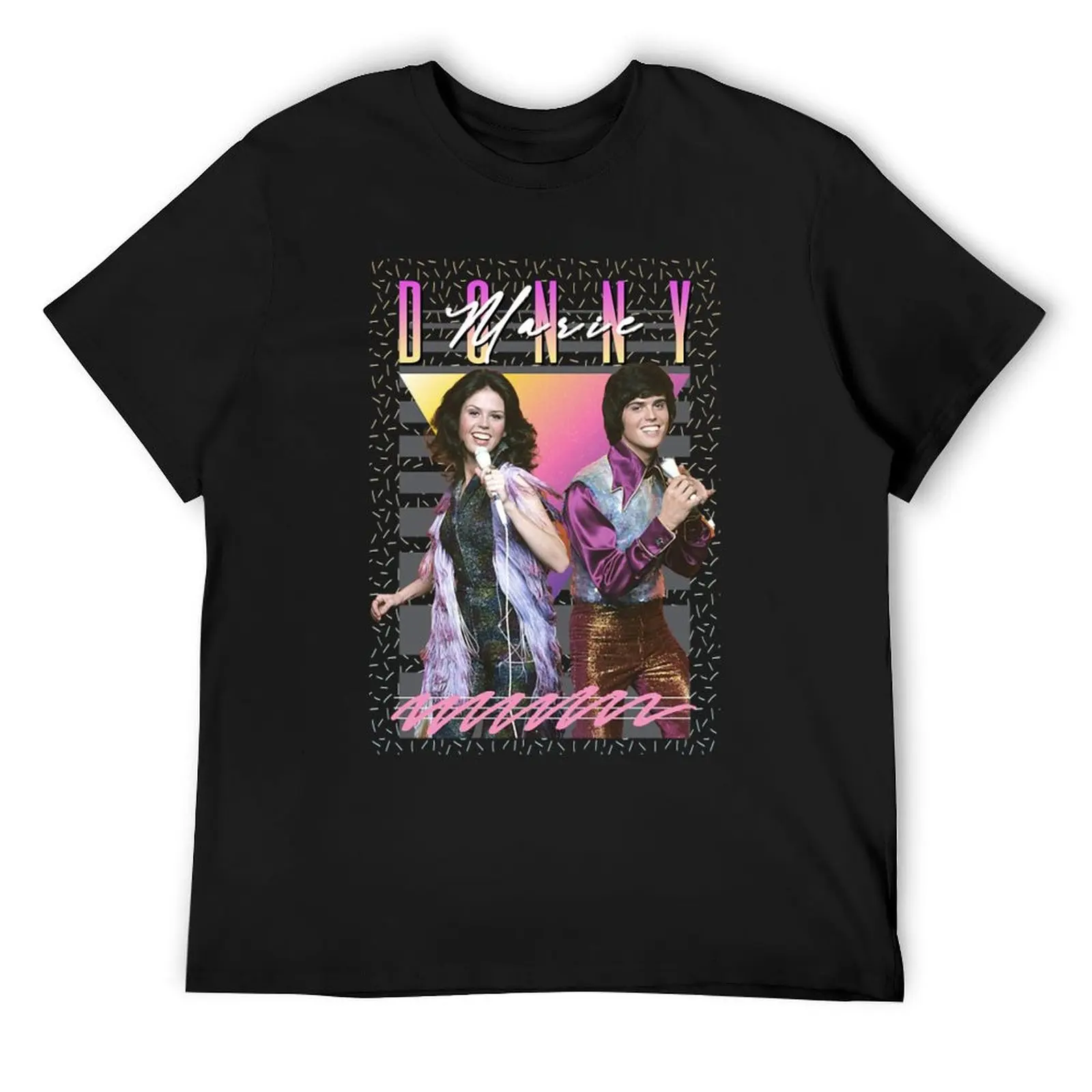 

Donny and Marie Osmond 80s Retro Aesthetic Fan Art T-Shirt shirts graphic tees customs design your own luxury clothes men
