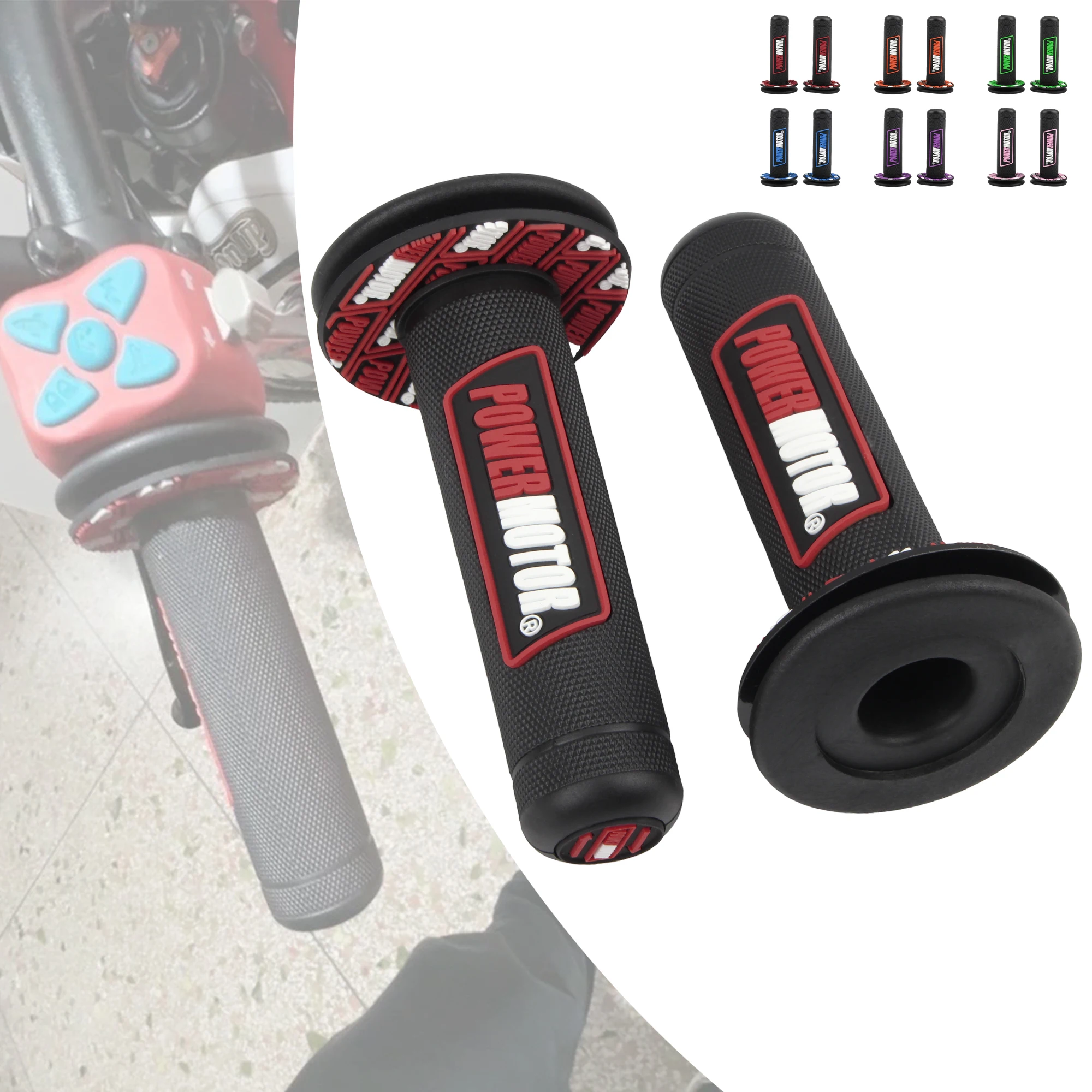 Motorcycle Grips 7/8" Handlebar Grips Universal Dual Soft Rubber For Honda Yamaha Kawasaki Pit Dirt Bike Motocross Accessories