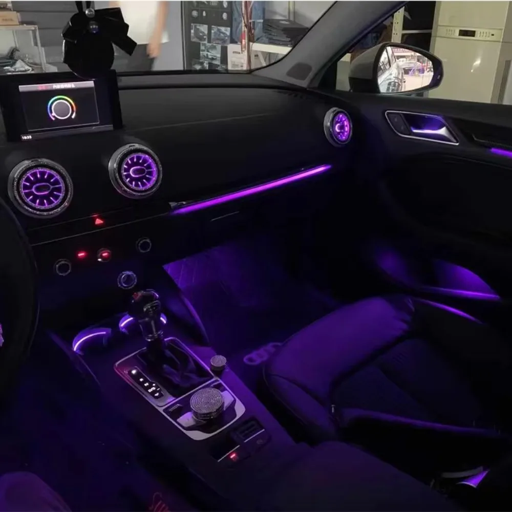 

Уникальная оптовая цена по прейскуранту завода-изготовителя до 2014-2018 годов для Audi A3 12-цветный светодиодный комплект автомобильного атмосферного освещения