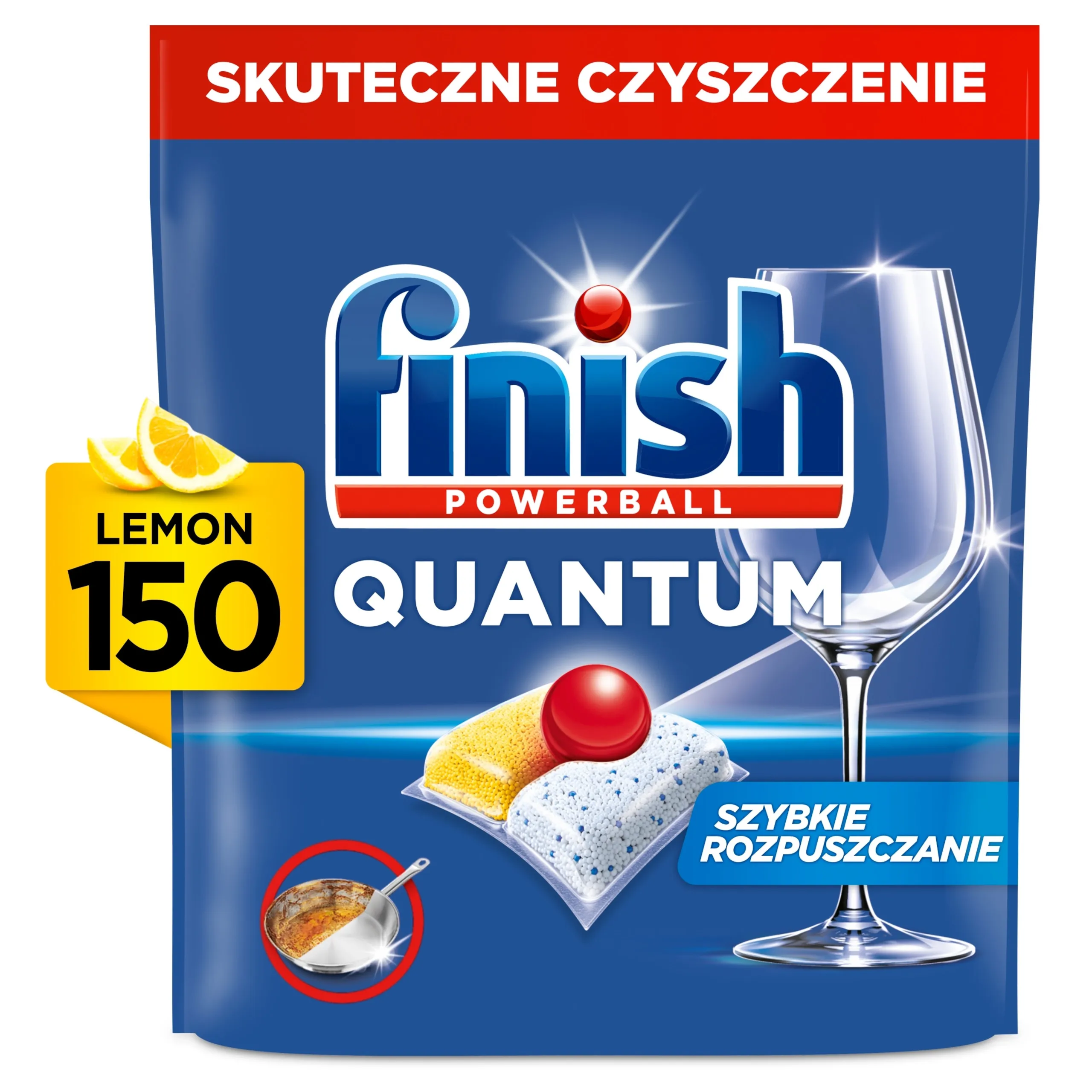 FINISH Quantum All in 1 Lemon 150 stuks vaatwascapsules