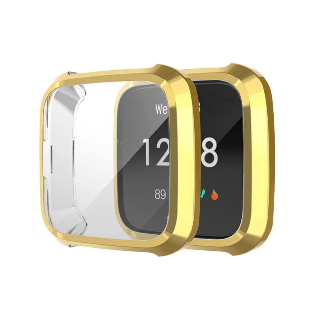 

Smart Protective Premium Tpu Anti-Scratch Durable Bumper Case Elegant Compatible For Fitbit Golden