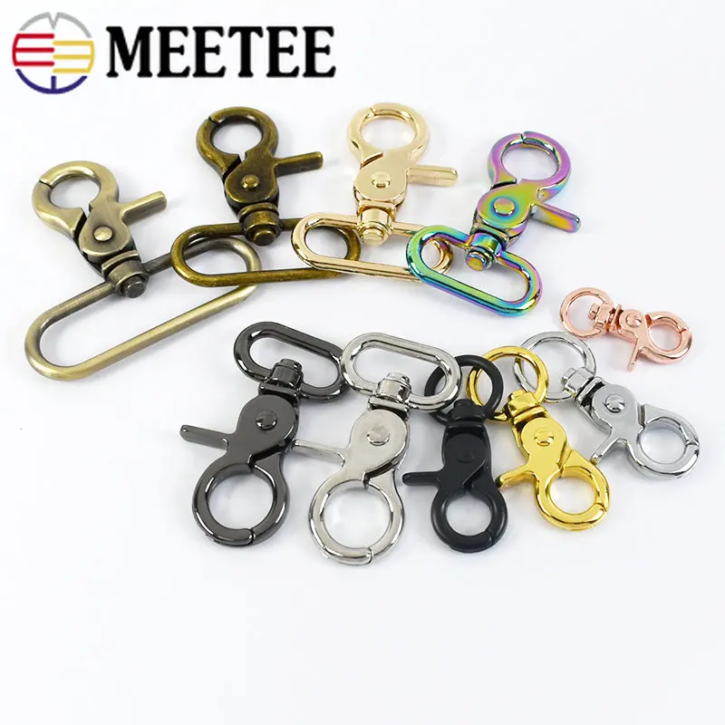 5/10Pcs 20-50mm Bag Strap Swivel Trigger Metal Buckles Lobster Clasps Dog Collar Snap Hook DIY Webbing Hardware Accessories