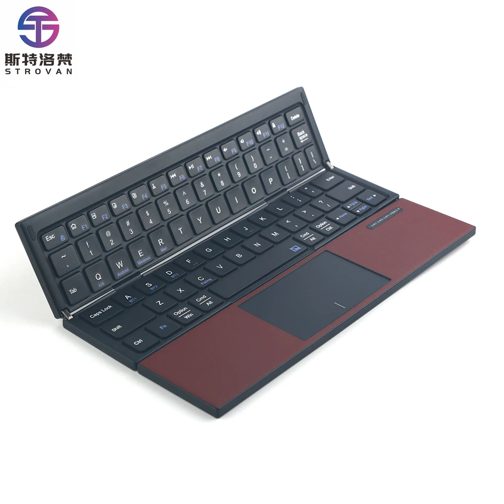 

Трехкратная мини-складная Bluetooth-клавиатура в органном стиле Складная клавиатура с сенсорной панелью Bluetooth-клавиатура