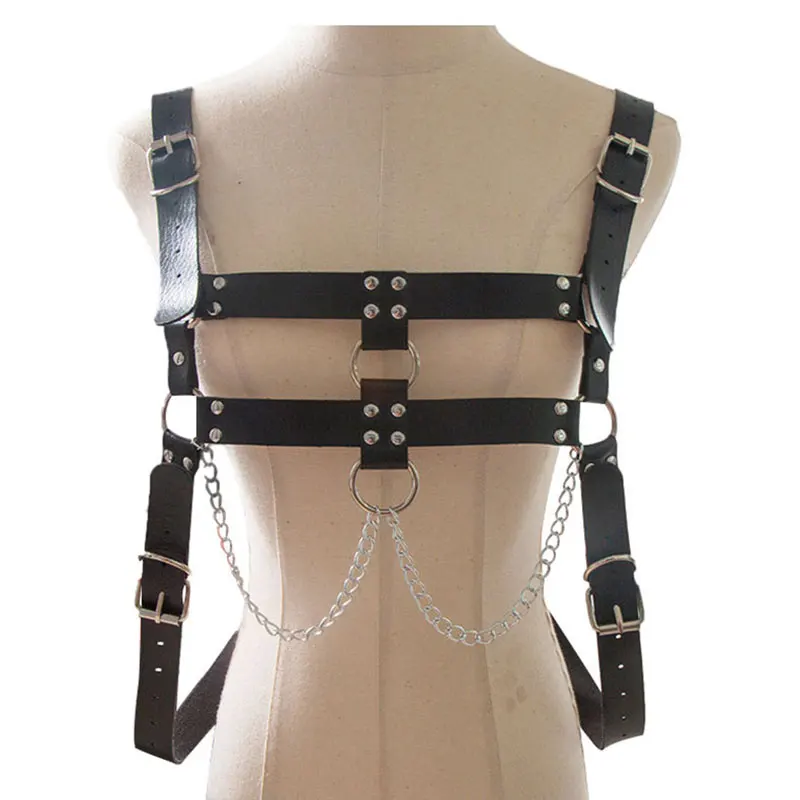 

Leather Punk Top Body Harness Rave Shoulder Jewelry for Women Girls Goth Festival Fashion Gothic Harajuku Accessories 2023 New