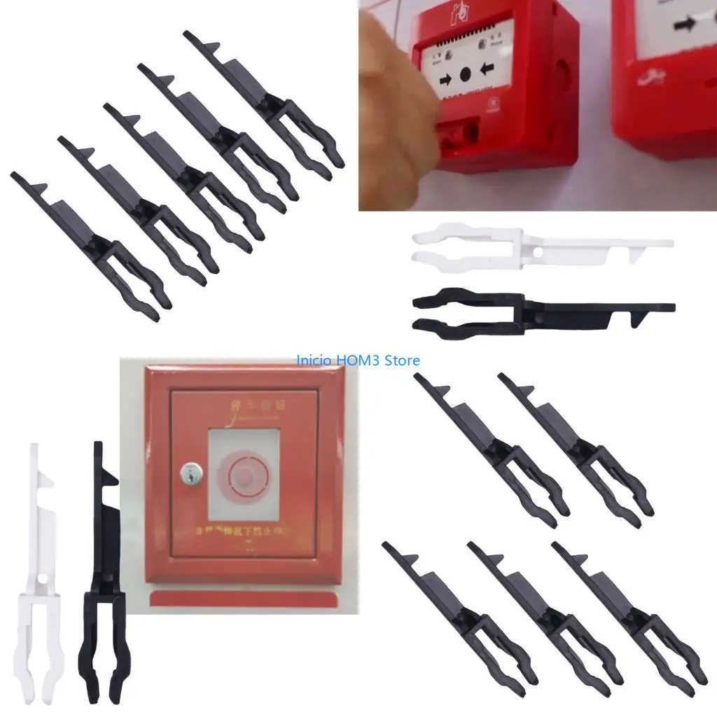 A5YD 5pcs Glass Break Resets Keys for Alarm Easy Installs with Black White Option