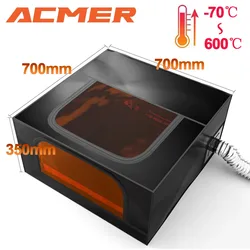 ACMER R10 Protective Cover for Laser Engrave Machine Enclosure Fireproof Dust-proof Smoke ExhaustEye Protection Vent 700x700mm