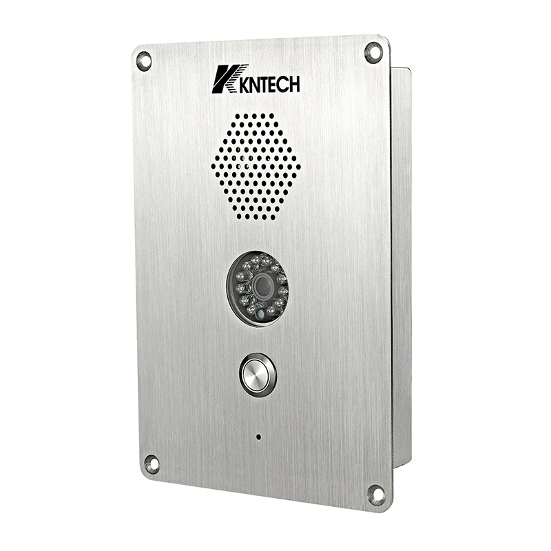 KNTECH Handsfree One Button Industrial Indoor IP65 Waterproof Stainless Steel Video Phone System with Intercom and Camera
