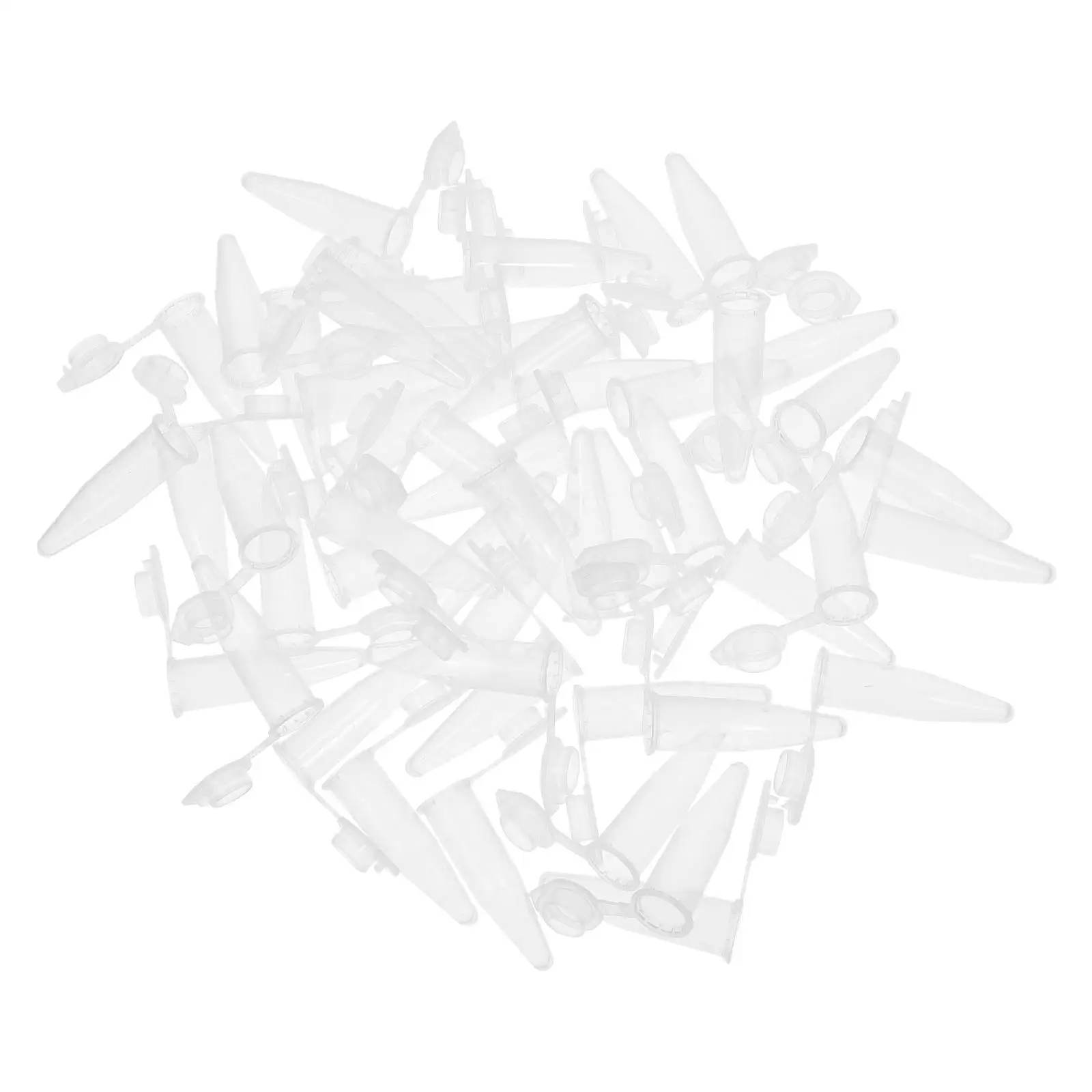 50 Pcs Centrifuge Tubes Sample Containers Plastic Vials Caps Leakproof Lab Use Storage Mixing Conical Bottom Test