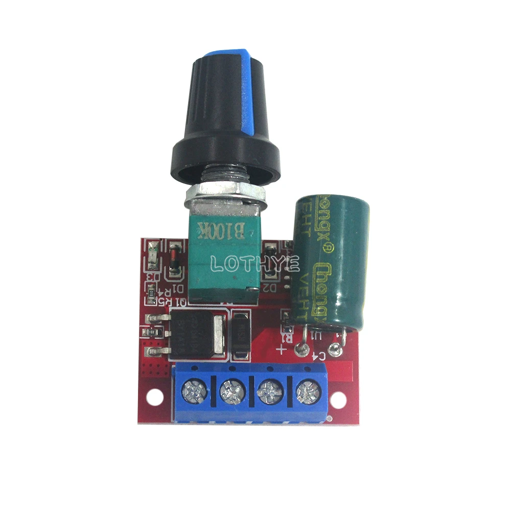Mini 5A 90W PWM 12V DC Motor Speed Controller Module DC-DC 4.5V-35V Adjustable Speed Regulator Control Governor Switch 24V