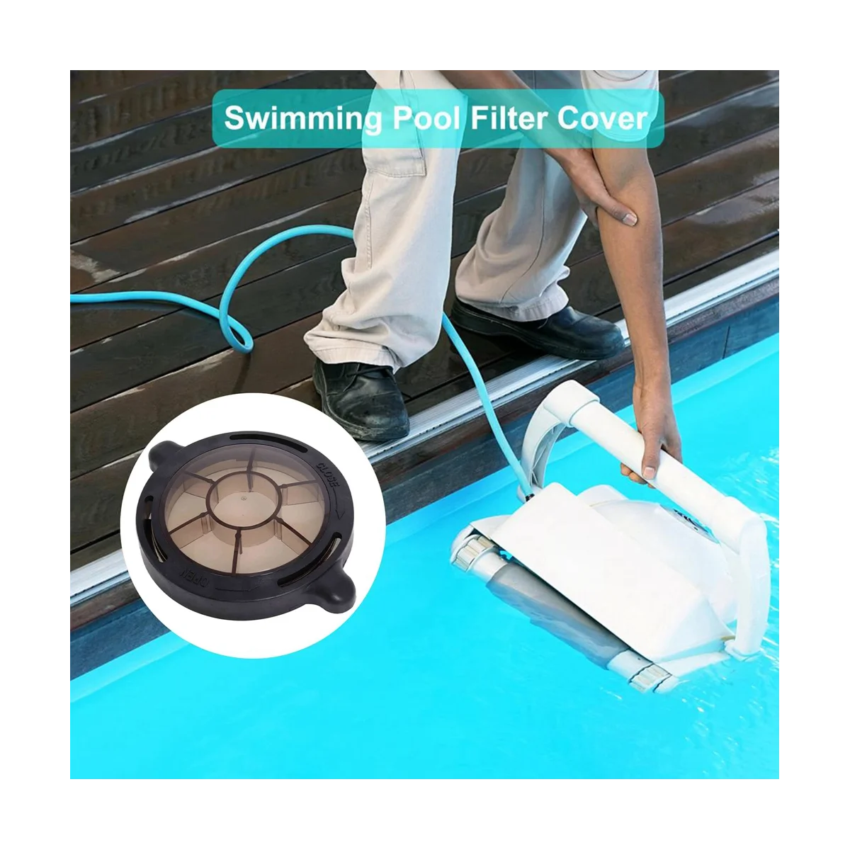 Replacement Pool Pump Basket Cover for Splapool Above-Ground and In-Ground Pool Pumps With O-Ring Gasket