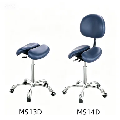 2026 Saddle chair ergonomic chair with height adjustment, two-section design; dental, lifting, rotating beauty saddle chair.