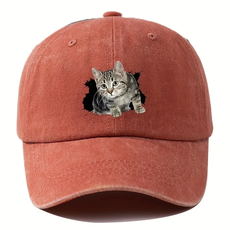 Бейсболка с милым и глупым котом для мужчин и женщин, универсальная для повседневной носки, повседневные походы на открытом воздухе, кепка в виде утконоса