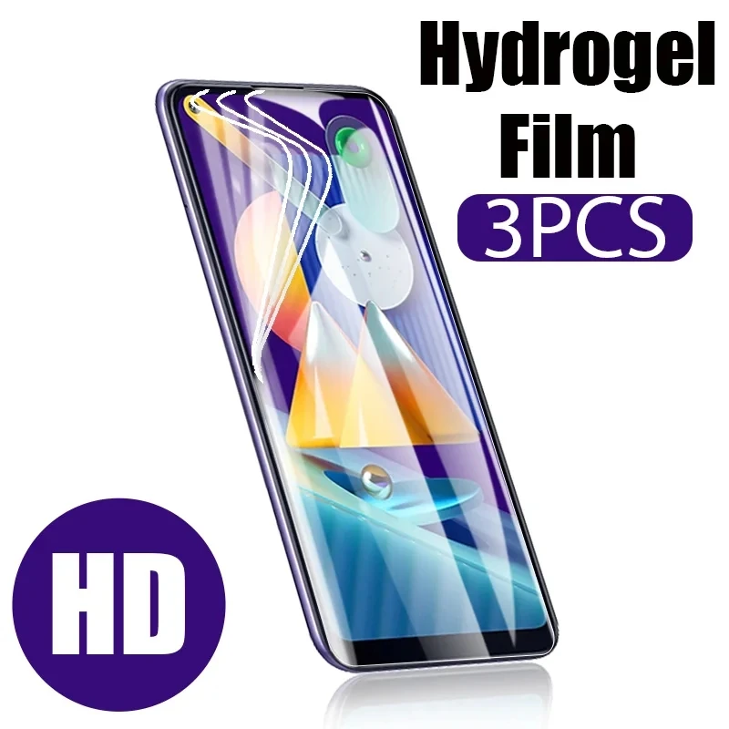 3Pcs Hydrogel Film For Huawei Mate 20 X Enjoy Max Y3 Screen Protector Honor Magic 2 8X Max SD636 SD660 Note 10 GT 7C Pro Play 7