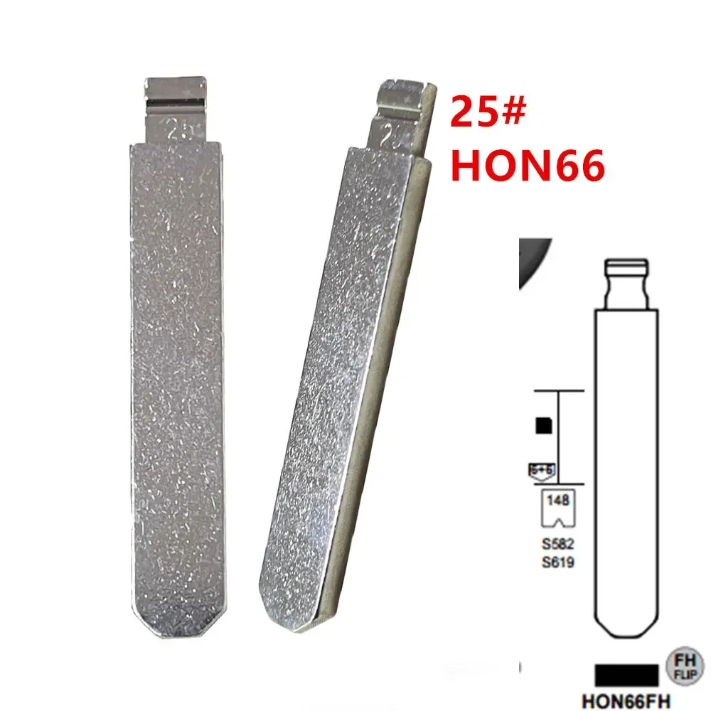 

15pcs 25# HO01 HOND-31 Key Blade HON66FH Uncut Car Key Blanks for Accord Fit City New Odyssey for KD Keydiy Xhorse Remotes