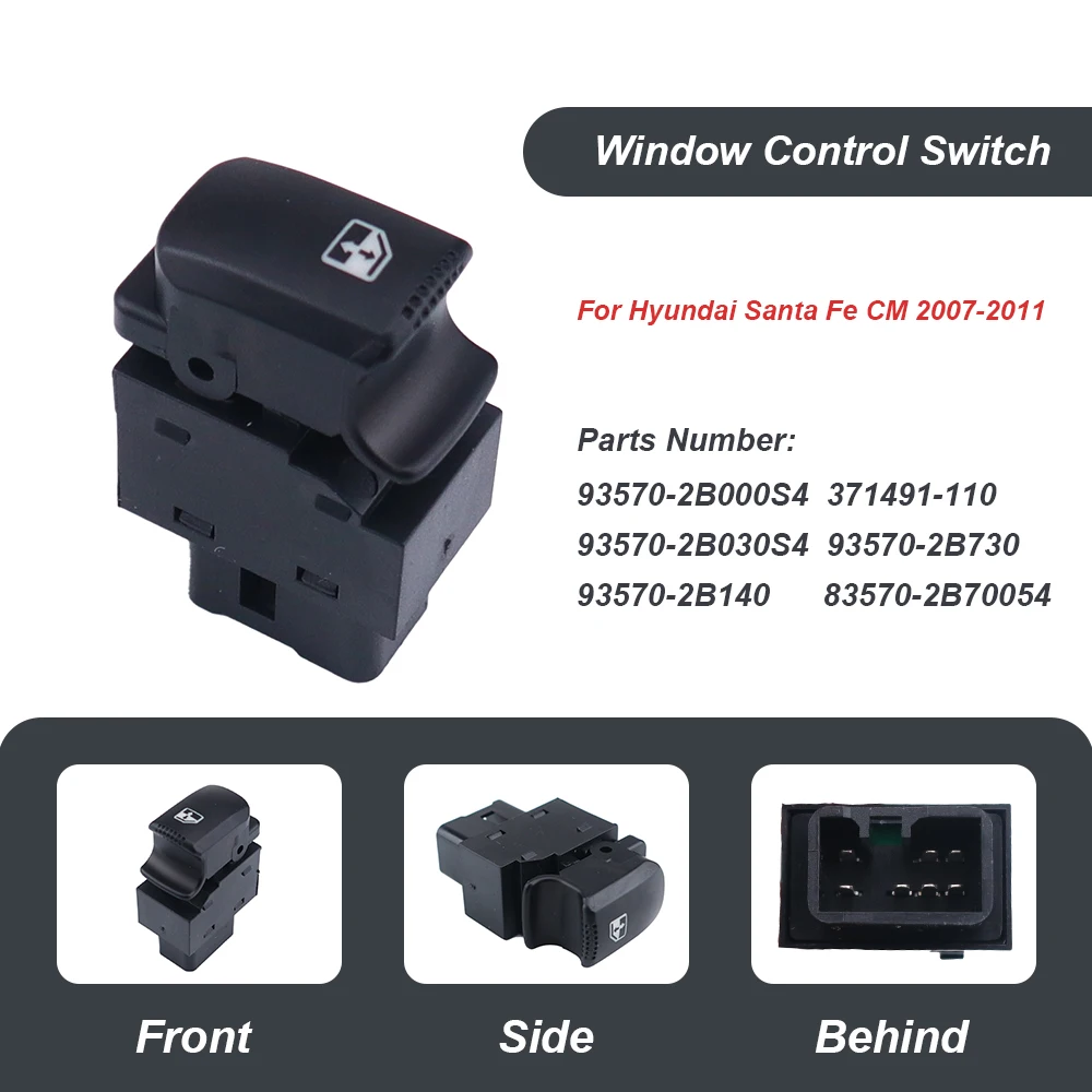 Hight Quality Driver Side Electric Power Master Window Switch For Hyundai SantaFe CM 2007 2008 2009 2010 2011 93570-2B730