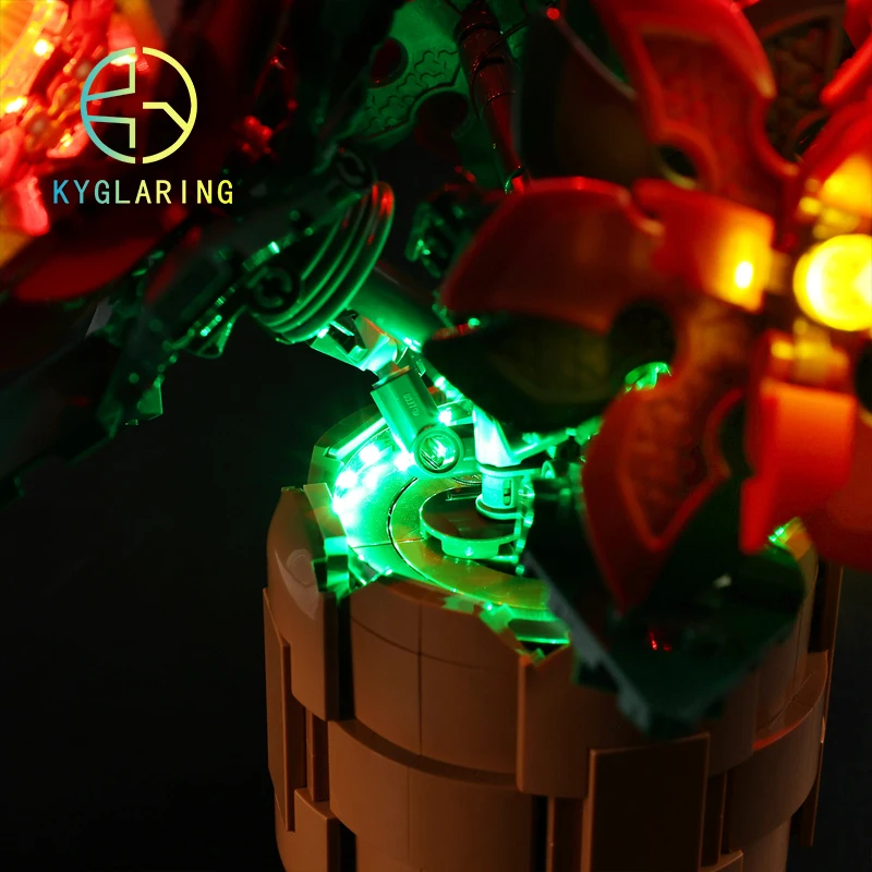 Kyglaring Light Kit For 10370 Poinsettia Building Blocks LED Kit Toys (NOT Include the Model)