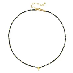 ZMZY Cute Stainless Steel Cross Choker Necklace for Women Girls MIYUKI Beads Chain Necklaces Jewelry Gift Wholesale