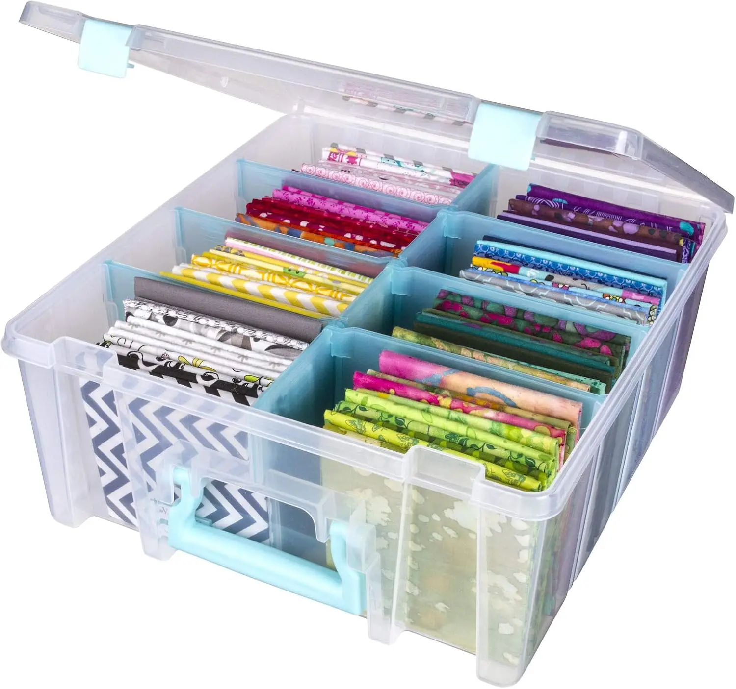 

6990SA Super Satchel Double Deep Compartment Box - Art Storage with 8 Removable Compartments, Smart Closure for Craft Supplie