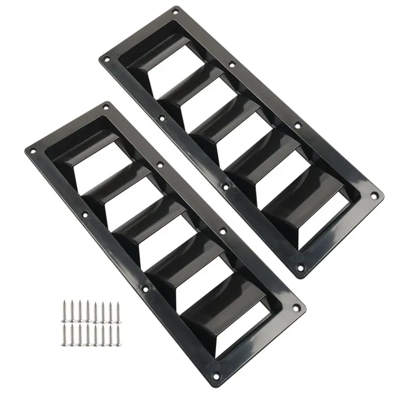 NEW HOT In Stock-Hood Cooling Panel 5 Slotted Louvers, Universal Ventilation Louver Panel For Trucks, Tractors, Rvs, Boats