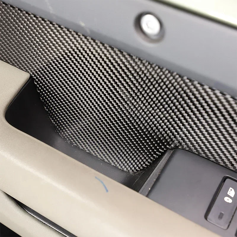 

Для Land Rover Defender 90 110 130 2020-24 автомобильные аксессуары, мягкий карбоновый автомобильный передний ряд, внутренний дверной подлокотник, боковая панель, наклейка