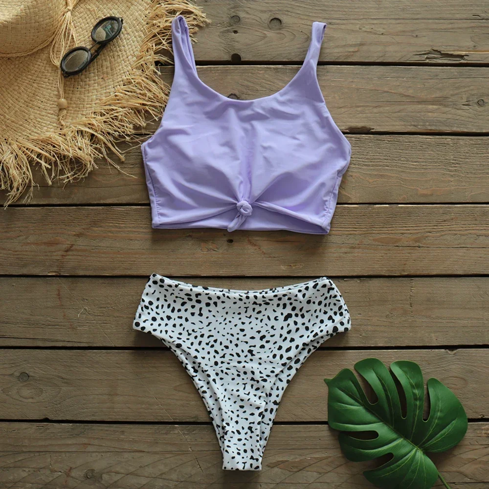 

Swimsuit Women Bikini 2024 Mujer Swimwear High Waist Bikini Set Sport Tops Bathing Suit Women Padded Beach Wear Biquinis