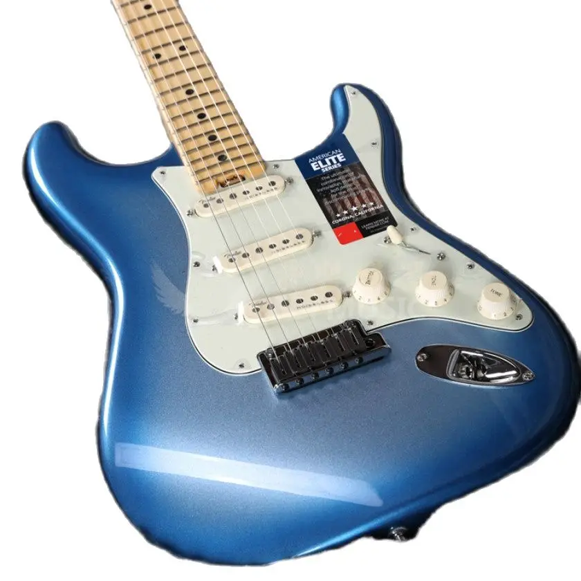 New Arrival!!!!!!!! Sky Blue Burst ST Electric Guitar, Solid Mahogany Body ,Roswood Fretboard,